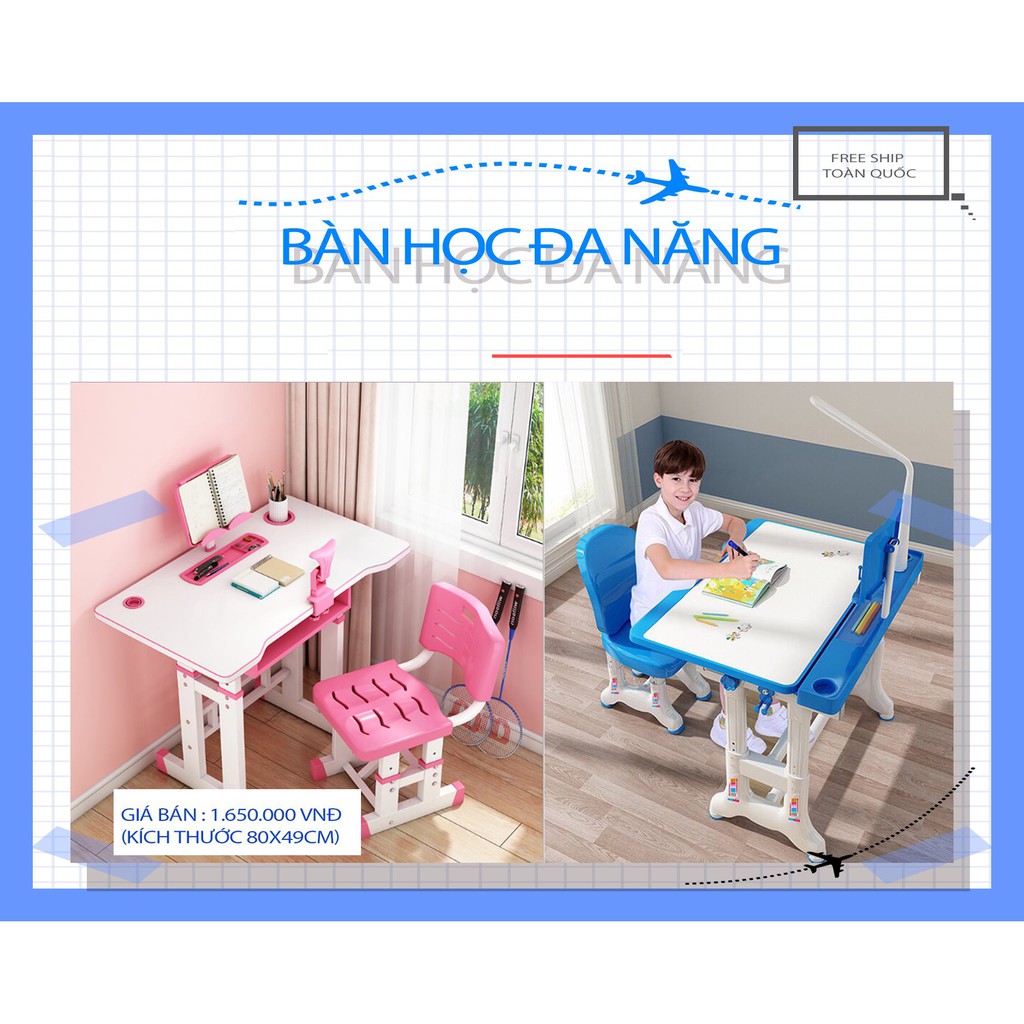 Bàn học sinh đa năng thông minh chống gù lưng cận thị - Bàn học cho bé