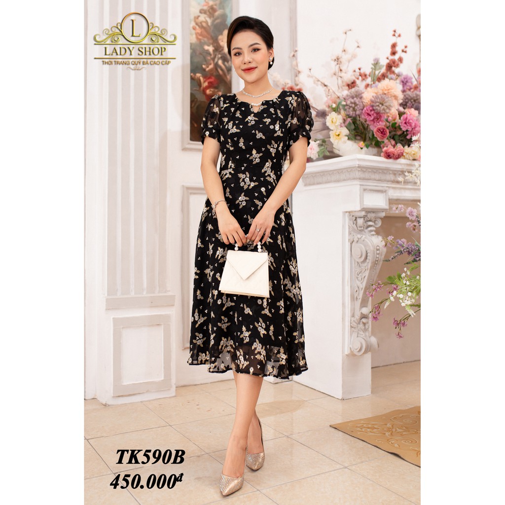 Đầm trung niên váy thiết kế thời trang cao cấp Ladyshop TK590 | BigBuy360 - bigbuy360.vn