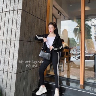 Set bộ thể thao phối mũ 3 chi tiết