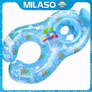 Phao Bơi Cho Bé MILASO Phao Bơi Đôi Cho Mẹ Và Bé Có Xỏ Chân An Toàn Bơi Lội SS-001041