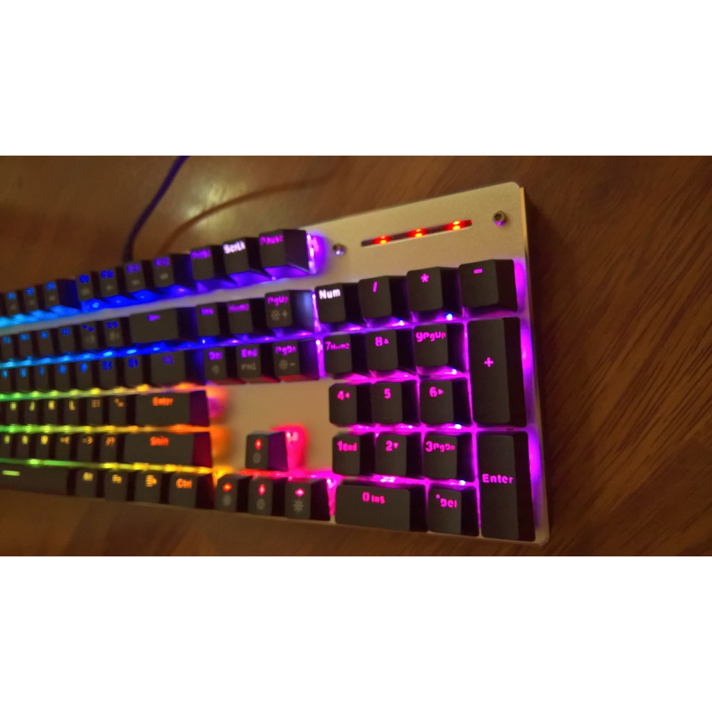 Bàn phím cơ Metoo zÊrÔ FullSize 104 phím LED RGB, Led Rainbow | BigBuy360 - bigbuy360.vn