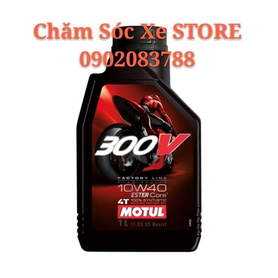 ( Có Nhớt Lẽ) NHỚT MOTUL 300V FACTORY LINE 10W40 - 10W40 TEM 1 LỚP chamsocxestore