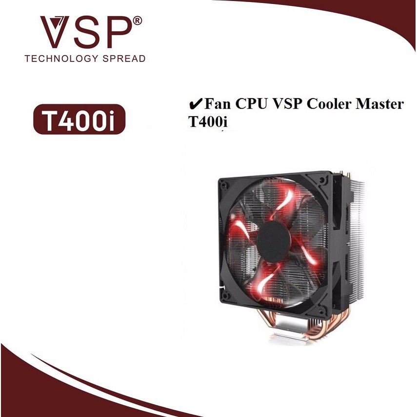Tản nhiệt VSP CPU CoolerMaster T400i-4 ống đồng 21