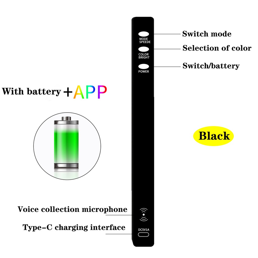 Âm nhạc hoàn toàn mới Ánh sáng xung quanh 32-bit Chỉ báo mức âm nhạc Điều khiển âm thanh Quang phổ Màn hình ánh sáng RGB LED Thanh ánh sáng xung