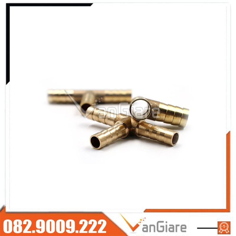 Tê đuôi chuột, nối 3 đầu đuôi chuột chữ T, 3 ngã đuôi chuột 6mm 8mm 10mm 12mm