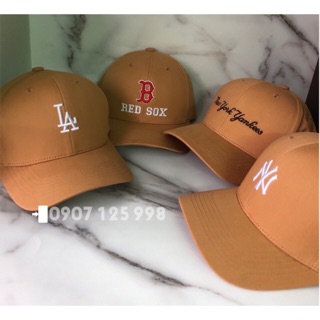 Nón kết thêu logo la/ny/b red sox/ new york yankees