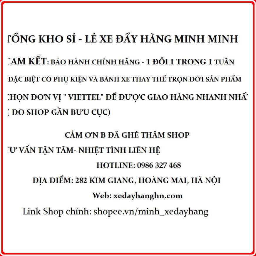 [FreeShip - Hàng Cao Cấp] Xe Đẩy Hàng 300kg, Xe Đẩy Bán Hàng 4 Bánh Maxkiwi- Siêu Bền, Sàn Aluminium Chống Gỉ - hot