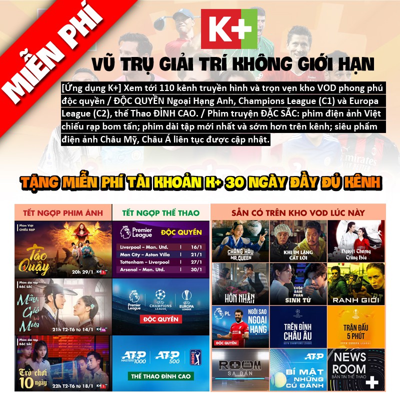 Tv box ram 4G Bộ nhớ 32G xem phim 6K tivi box hỗ trợ tìm kiếm bằng giọng nói bảo hành 12 tháng X10 PLUS android box