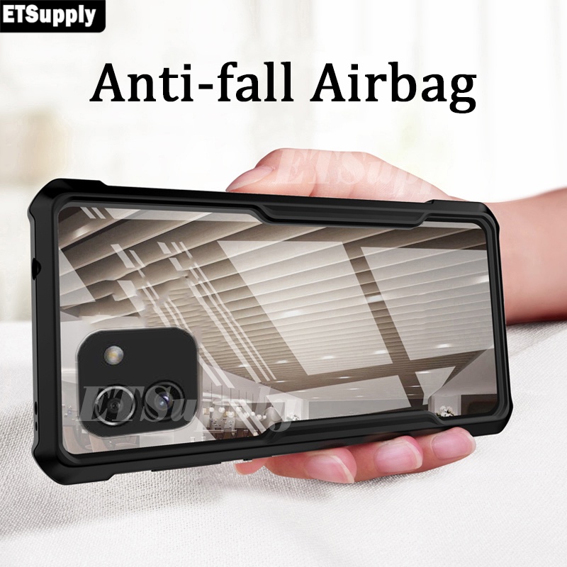 Ốp Lưng Cứng Trong Suốt Viền Màu Độc Đáo Cho Samsung Galaxy A03 2022 Samsung A03S