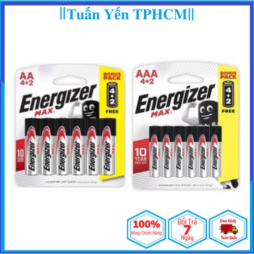 Pin AA-AAA - Pin Energizer Vỉ  6 Viên - Hàng Chính Hãng