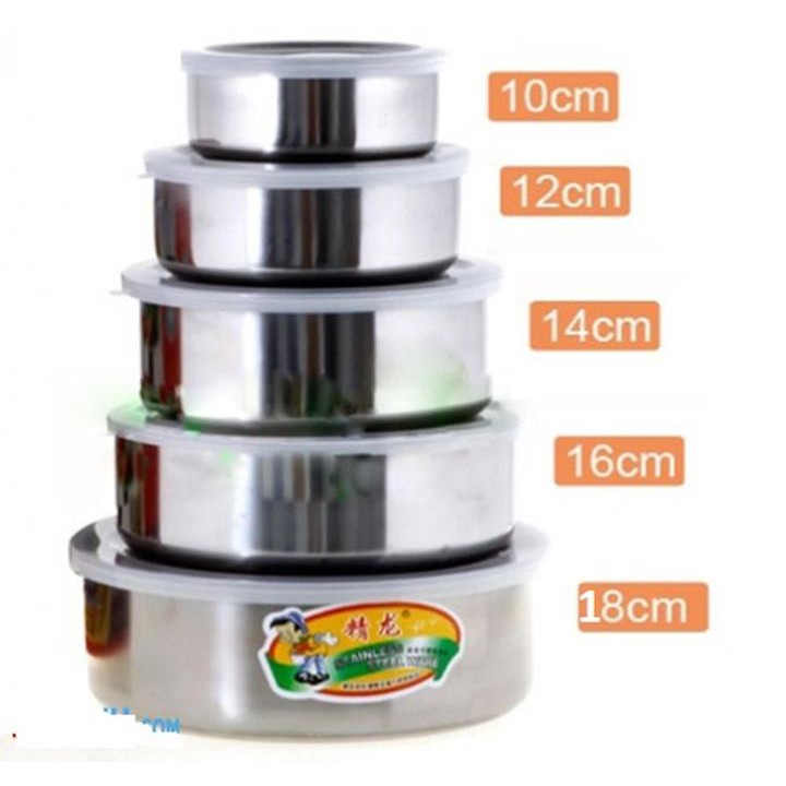[SALE KHỦNG] Bộ 5 hộp đựng thực phẩm inox tiện lợi