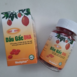 VIÊN DẦU GẤC DHA - Chiết xuất từ tinh dầu gấc Vinaga DHA giúp sáng mắt, đẹp da_Hộp 100viên
