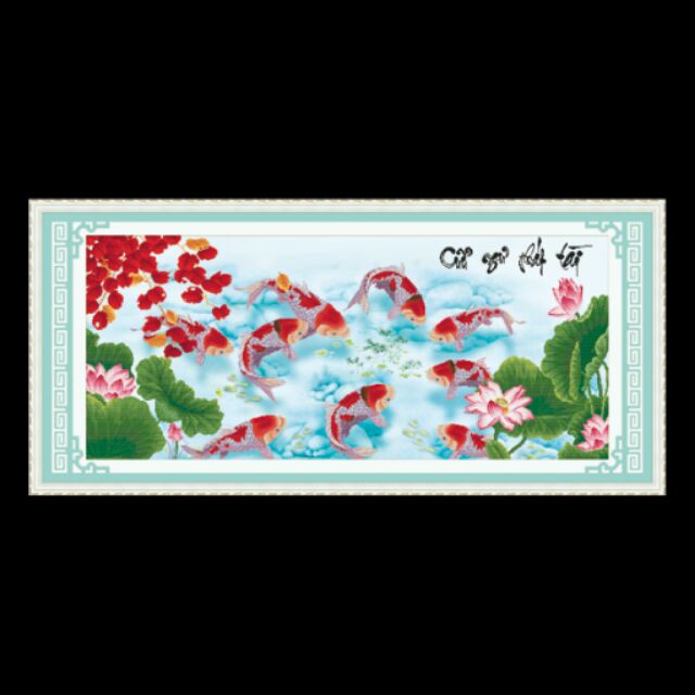 Tranh thêu 3d cá 53270