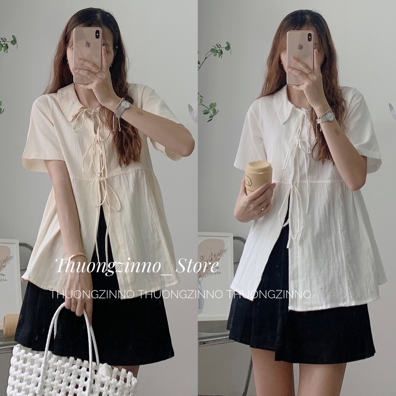 Set áo và chân váy BiBi Hàn Quốc Set bộ đồ cute nặng động