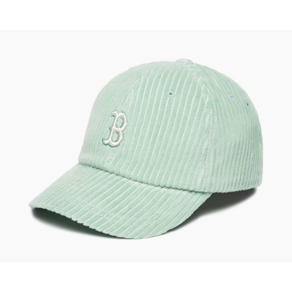 Mũ MLB nhung logo chữ B xanh mint