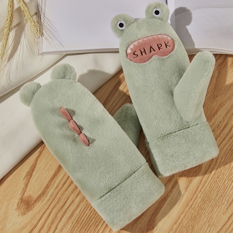 Găng Tay Lông Xù Hình Động Vật Dễ Thương Dành Cho Nữ