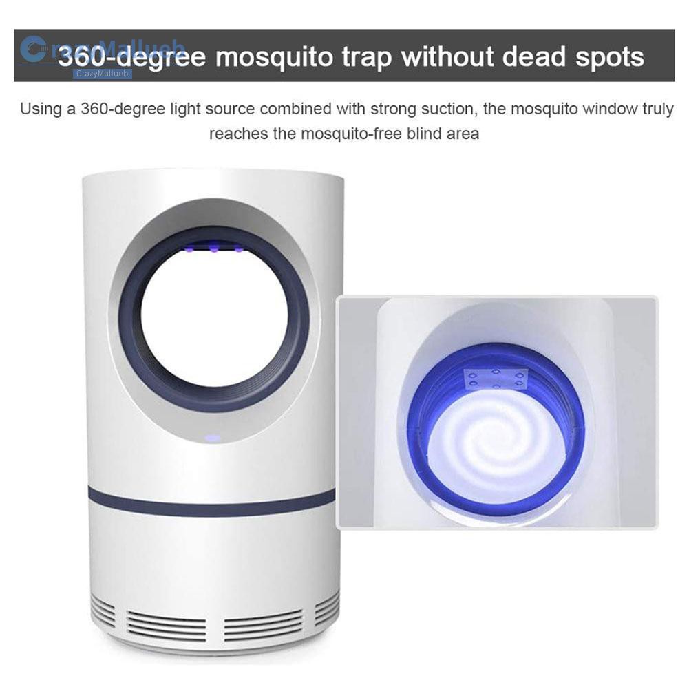 Crazymallueb❤UV USB Mosquito Repellent Lamp Photocatalytic Electric Insect Trap Light❤Lighting
