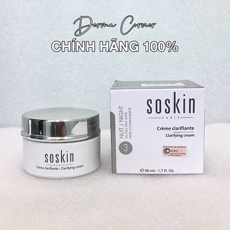 [Mã 44FMCGSALE1 giảm 10% đơn 250K] KEM DƯỠNG TRẮNG DA SOSKIN CLARIFYING CREAM