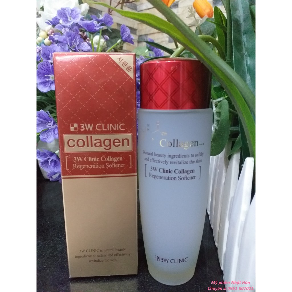 Nước hoa hồng Collagen 3W Clinic Trắng/ Đỏ 150ml