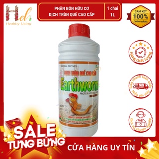 Phân bón hữu cơ dịch trùn quế earthworm 1 LÍT trồng rau sạch, cây cảnh, hoa hồng, thủy canh