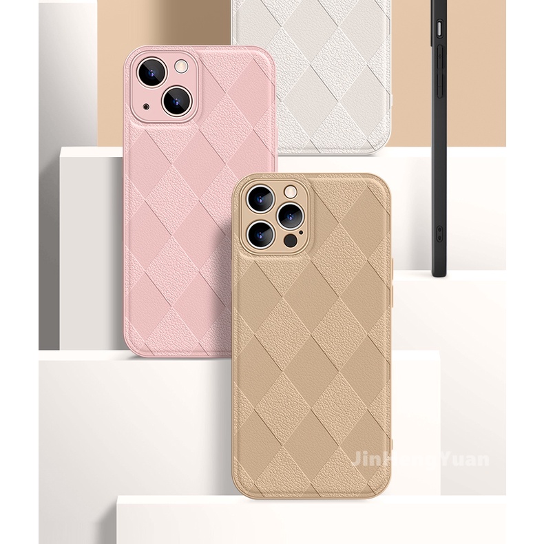 Ốp điện thoại vân da nhiều màu sắc tùy chọn sang trọng chống rơi thích hợp cho IPHONE 13 12 11 PRO MAX XR 7 8 PLUS
