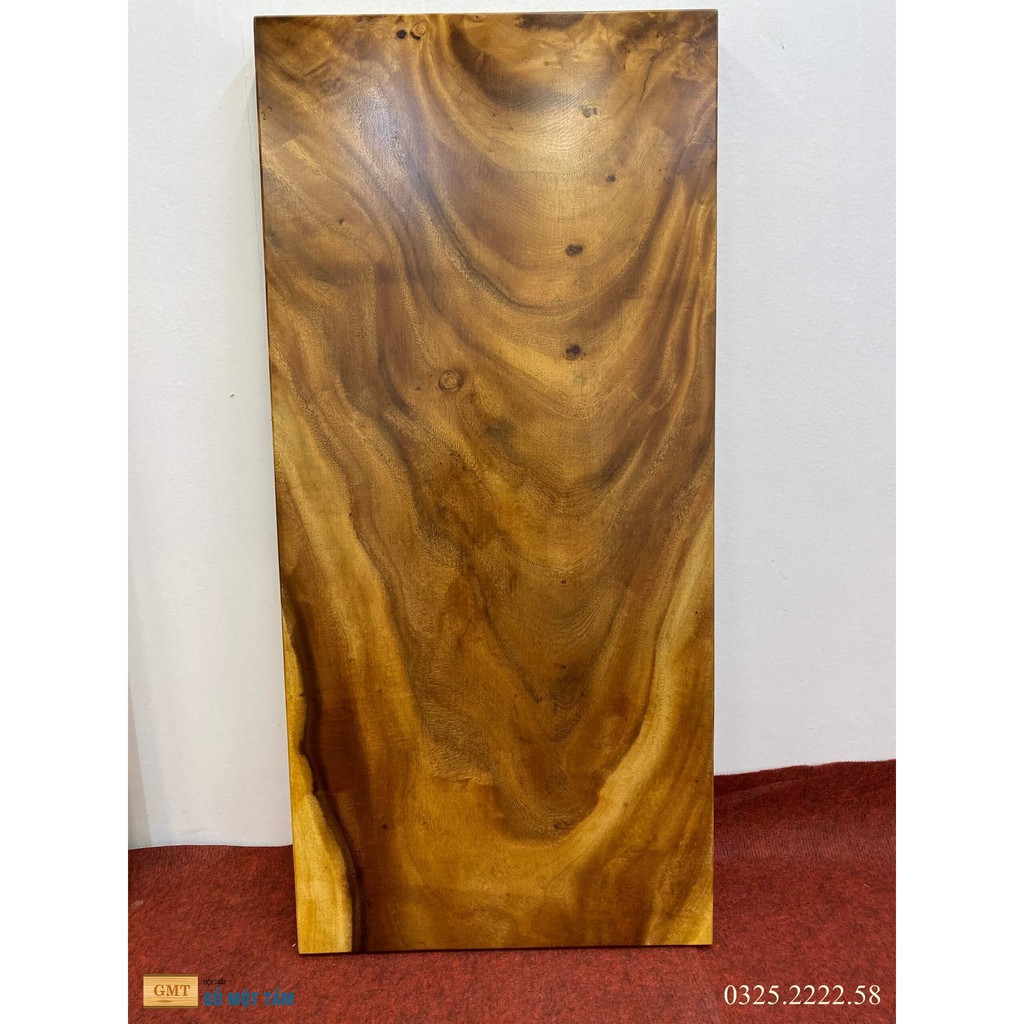 Mặt bàn học, bàn sofa gỗ me tây nguyên tấm dài 1,07m rộng 50cm dày 5cm