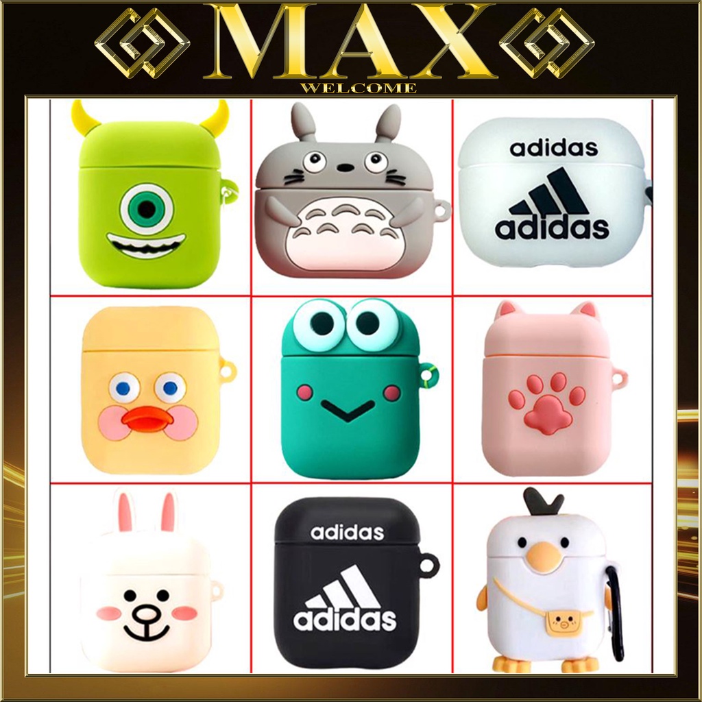 Vỏ bảo Bảo Vệ/Đựng Airpod bluetooth loại 1/2/Pro/i12/i9/i7/tws chống va đập tối đa, nhiều hình cực CUTE /Max