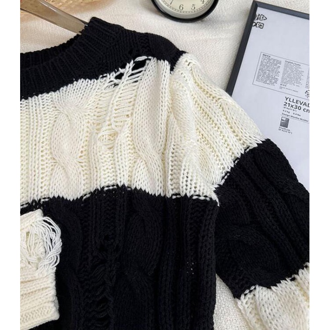 NUZIRO Áo sweater  tay dài cổ tròn dáng rộng thời trang mùa thu dành cho nữ với nhiều màu tuỳ chọn