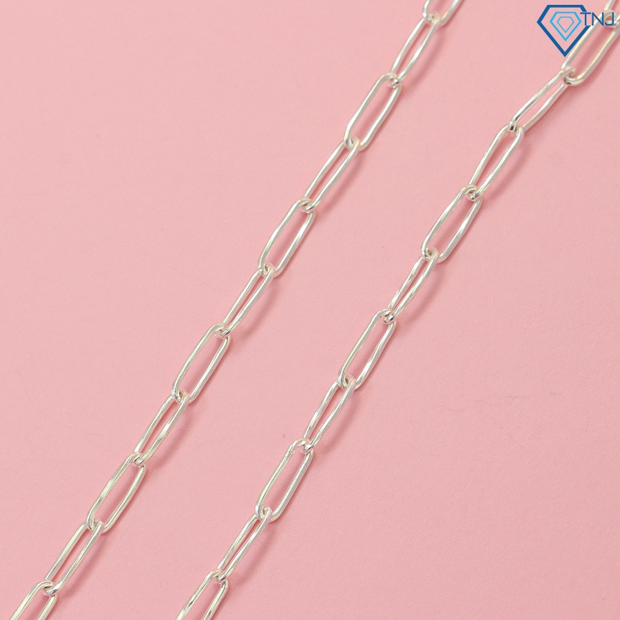Vòng cổ nữ bạc thật mắt xích cá tính khắc tên DNK0014 Trang Sức TNJ