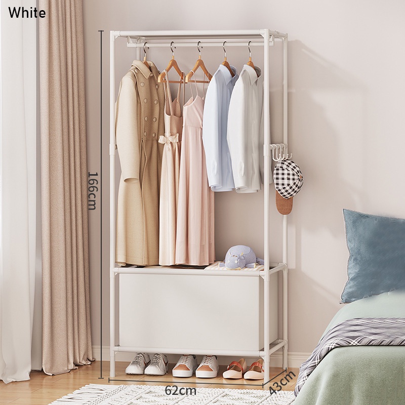 Giá treo quần áo ZUOGUAN kiểu tủ có khung thép phong cách hiện đại đơn giản cho phòng ngủ ký túc xá