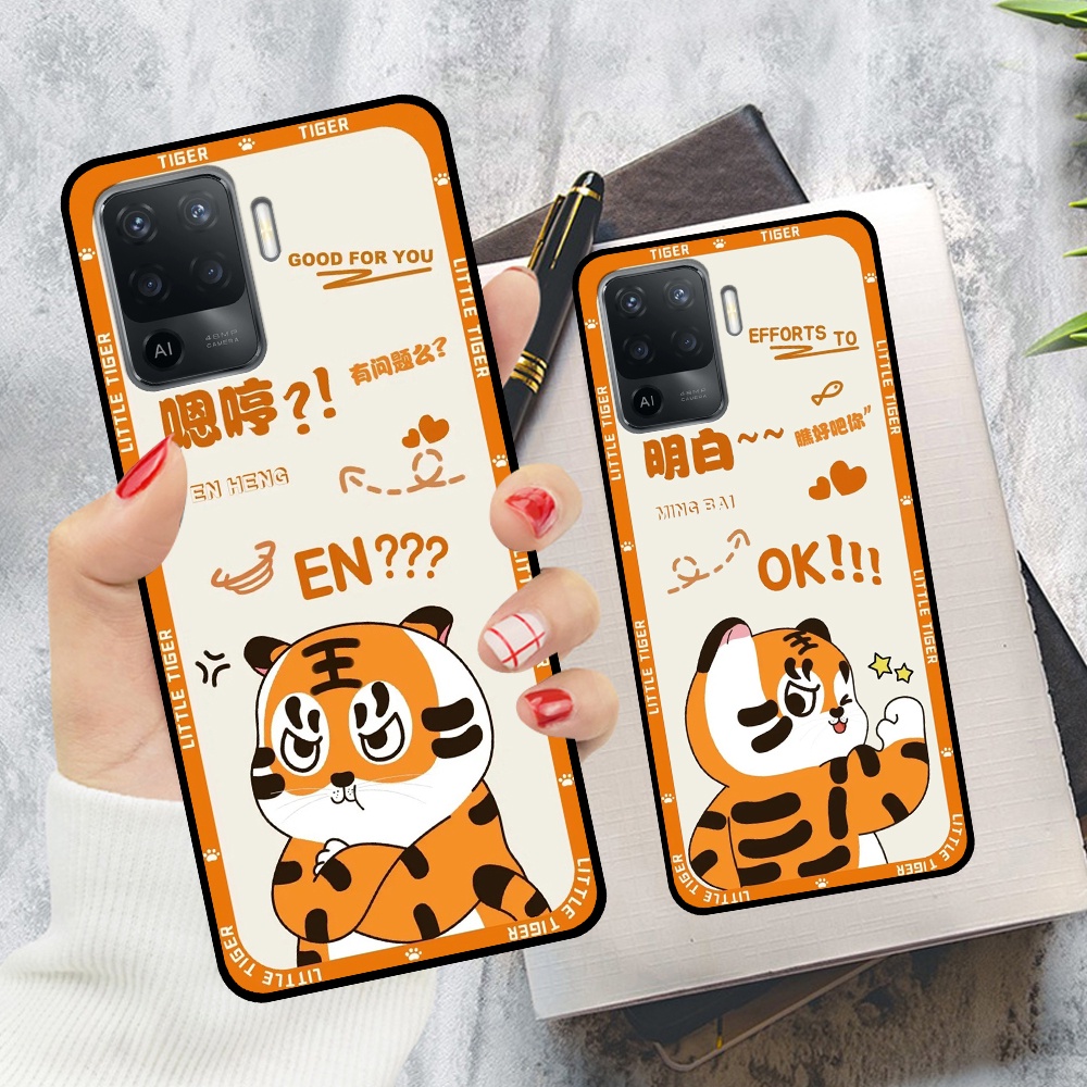 Ốp Oppo A94 in hình cặp đôi doremon, hổ, khủng long dễ thương