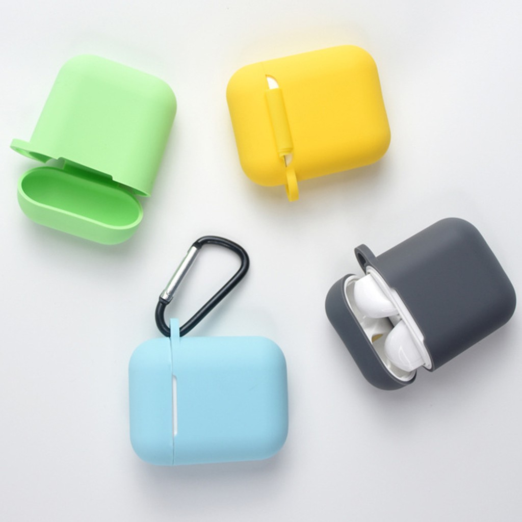 Vỏ Bảo Vệ Hộp Sạc Tai Nghe Airpods 1 / 2 Bằng Silicon Chống Bụi / Trầy Xước Tiện Dụng