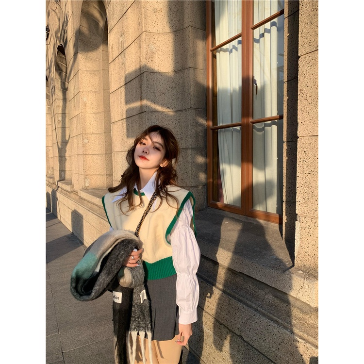 Áo Khoác Dệt Kim Không Tay Màu Sắc Thời Trang Cho Nữ | BigBuy360 - bigbuy360.vn