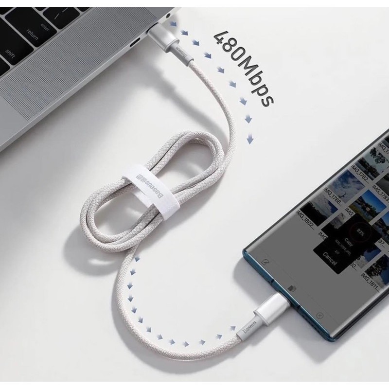Cáp sạc nhanh siêu bền usb TYPE-C to TYPEC bọc vải siêu bền 100W sạc nhanh PD cho Laptop