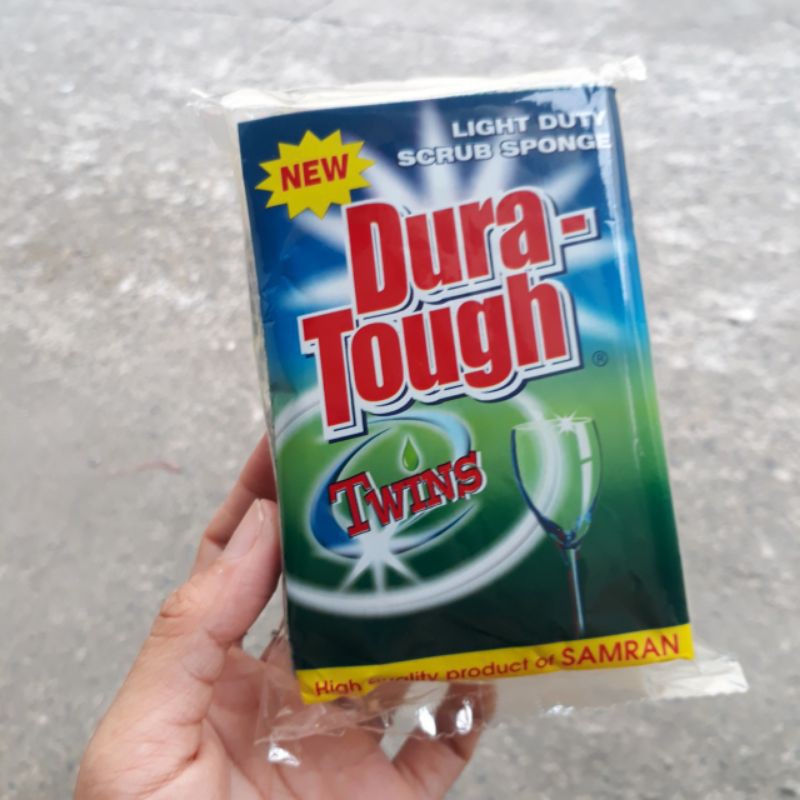 Miếng rửa chén 2 lớp tạo bọt Dura tough (Kt: 7×11×3 cm)