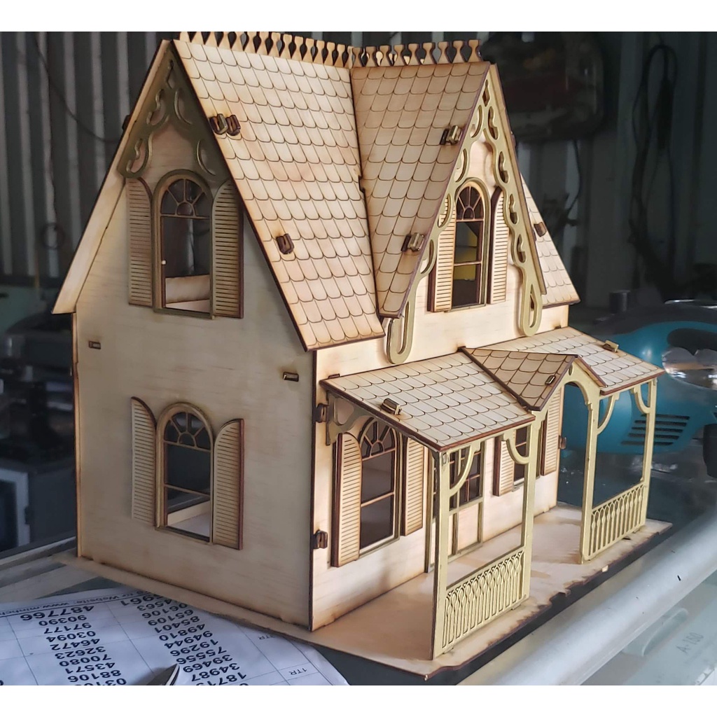 Nhà Gỗ - MFD 2 mặt vâng gỗ sáng