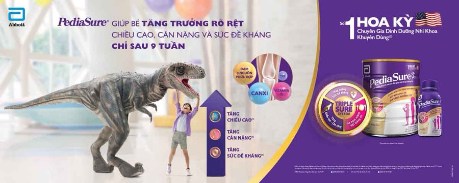 Sữa Bột Pediasure hương vani 850gr ( cho trẻ từ 1-10 tuổi)