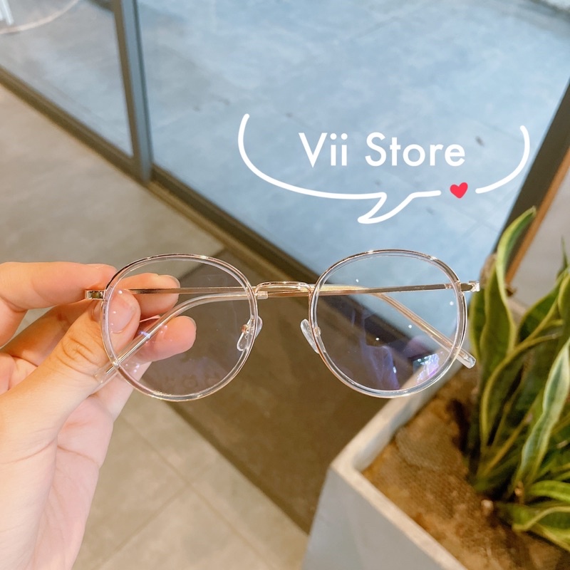 Gọng kính vintage 5021 thời trang cao cấp chất liệu kim loại form tròn