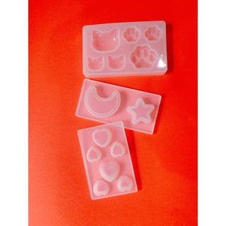 Khuôn Silicon Làm Đồ Trang Sức Thủ Công Từ Nhựa Resin Tạo Hình Bàn Chân Và Mặt Mèo