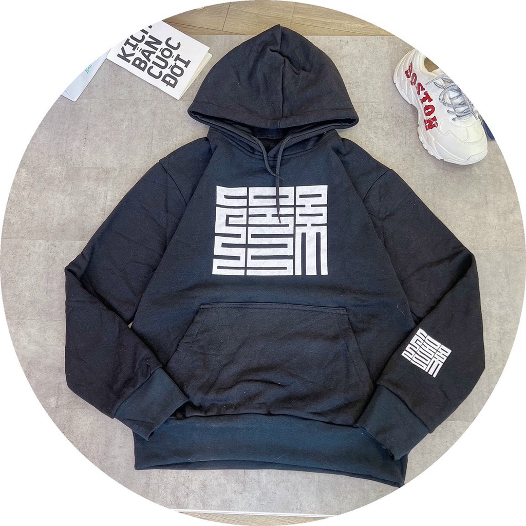 Áo Khoác Hoodie Nam Nữ In Họa Tiết Dấu Mộc Vải Nỉ Cao Cấp Phong Cách Cá Tính Độc Đáo Hot Trend Mới