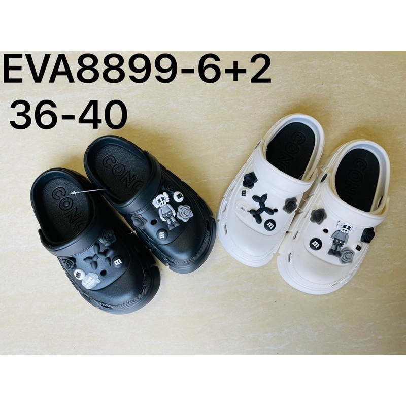 Dép sục croos siêu nhẹ tăng chiều cao 4cm nhiều hình dán sticker mã số 9008