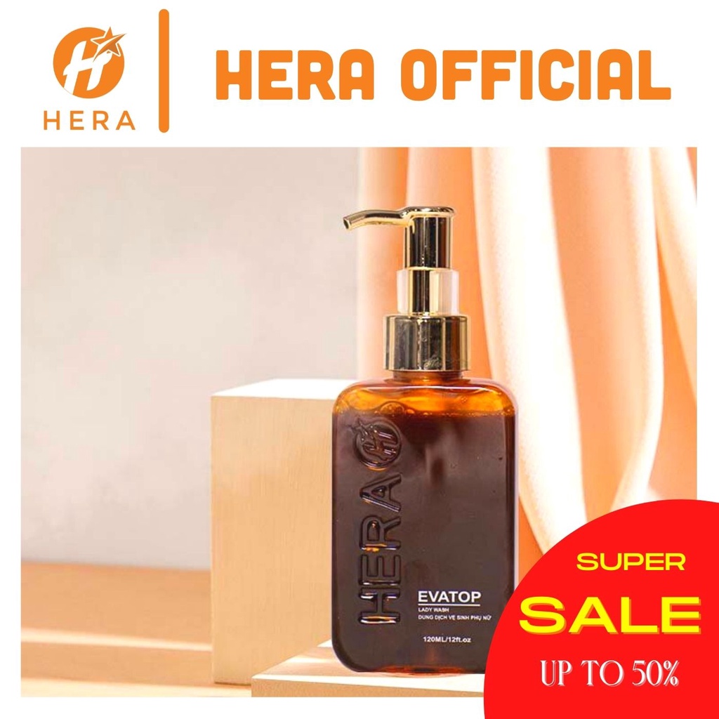 Dung Dịch Vệ Sinh Phụ Nữ Hồng Mịn Se Khít HERA EvaTop Lady Wash - Chai 120 ml