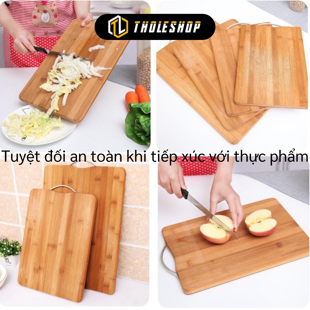 Thớt Gỗ - Thớt Chữ Nhật 32x22cm Có Độ Bền Cao Chống Mối Mọt, Chống Rạn Nứt 9124