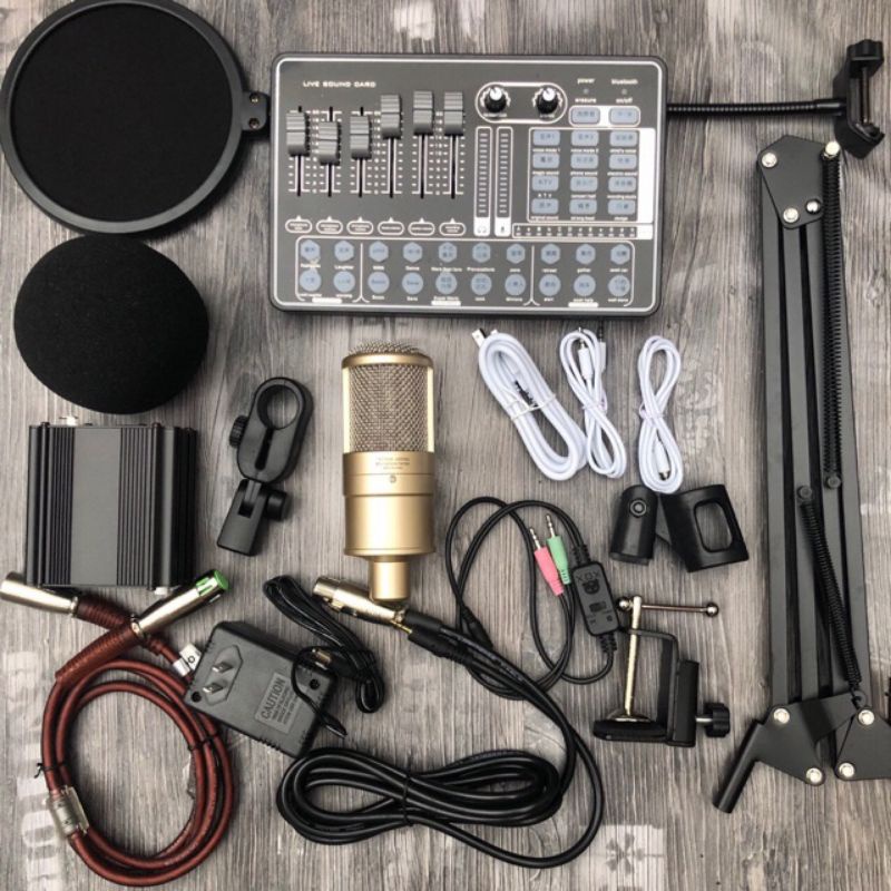 Compo mic TaKsTar K200 sound card H9 loại xịn chính hãng  chân màng dây Livestream