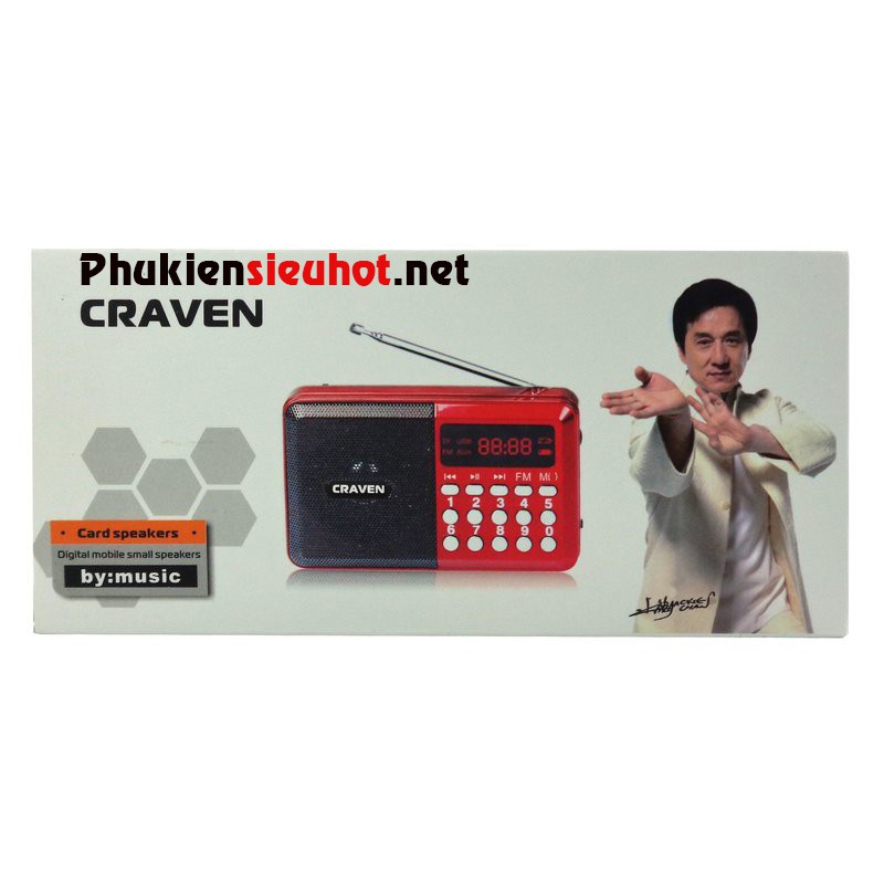 Loa Nghe Nhạc thẻ nhớ, Nghe Kinh Phật, Đài FM Craven CR-65 có LCD