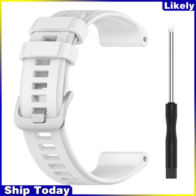 Dây Đeo Silicone Có Khóa Bằng Thép Không Gỉ Chống Nước Cho Đồng Hồ Thông Minh Garmin Descent G1