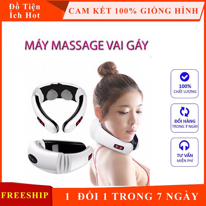 Máy Massa Cổ Vai Gáy 3d Ứng Dụng Massage Xung Điện Giảm Đau Nhức, Phục Hồi Cơ Thể