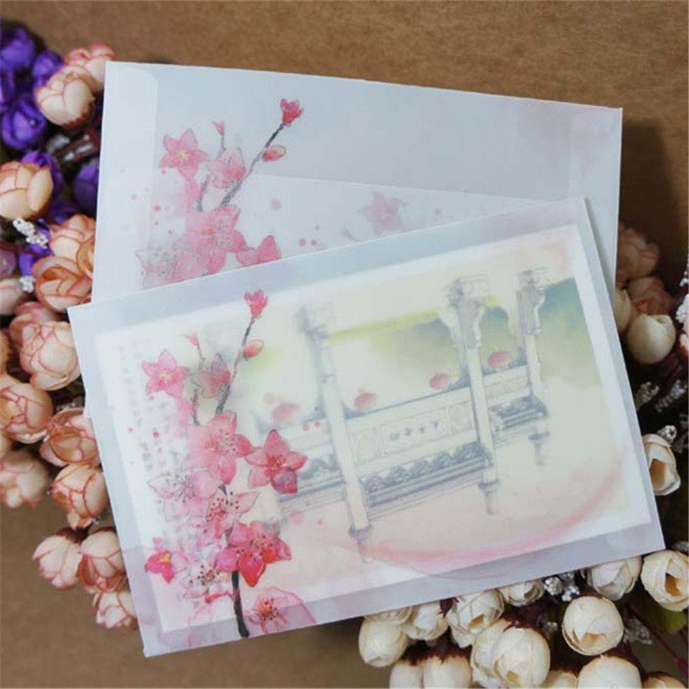 Set 10 Vỏ Bọc Thẻ Hình Hoa Đào Nhân Tạo