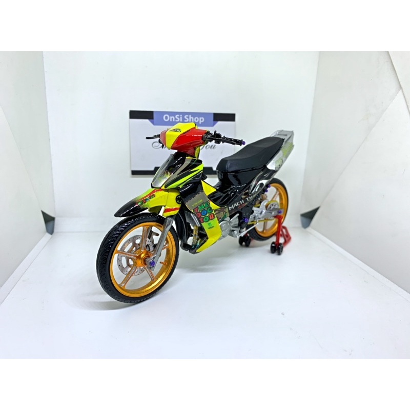 MÔ HÌNH YAZ 125cc  XE MOTOR TỈ LỆ 1/12 ĐỘ XE ĐUA UB125