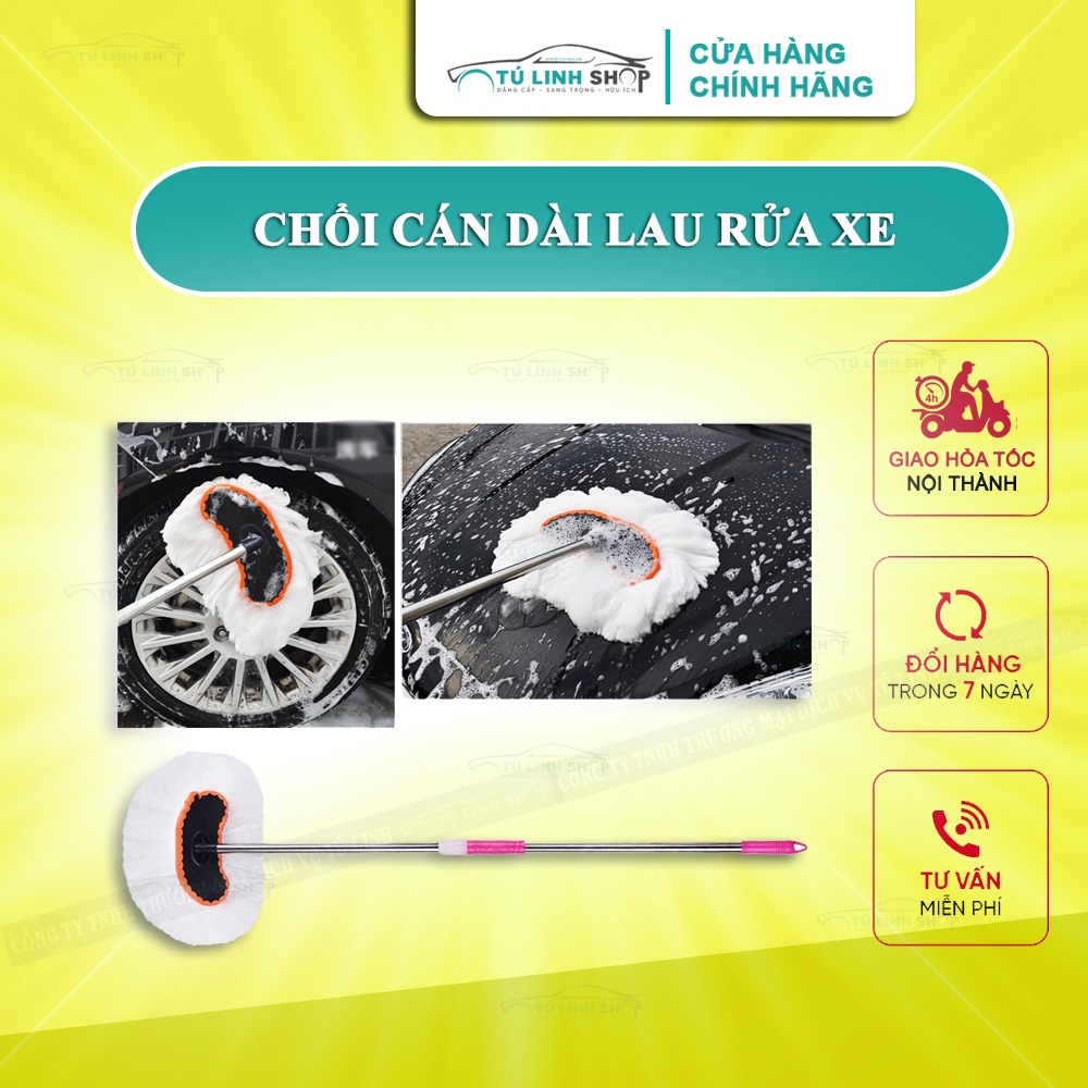 Chổi lông cán dài lau rửa xe ô tô